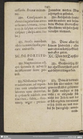 XC. De Fortitudine