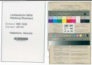 Entnazifizierung Heinrich Haberkorn , geb. 26.06.1897 (Technischer Angestellter)