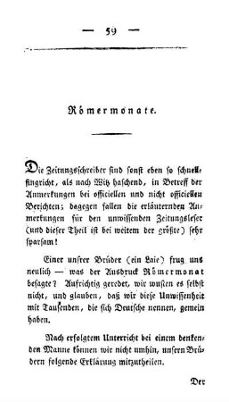 Römermonate.