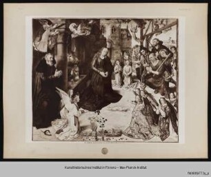 Portinari-Altar : Anbetung der Hirten, Heilige, Stifterfamilie : Anbetung der Hirten
