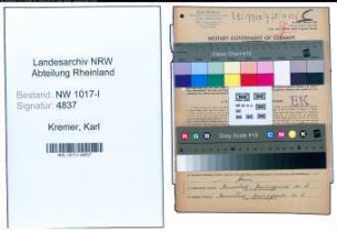 Entnazifizierung Karl Kremer , geb. 09.12.1898 (Dachdeckermeister)