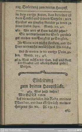 Einleitung zum dritten Hauptstücke