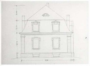 Rastatt, RA; Rabbinerhaus, Vorderansicht (Bauplan von 1905)