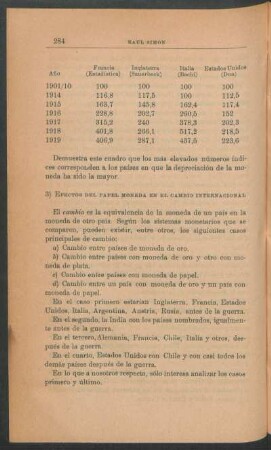 3) Efectos del papel moneda en el cambio internacional