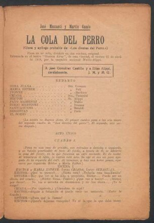 La cola del perro : (Glosa y epílogo problable de "Los dientes del perro")