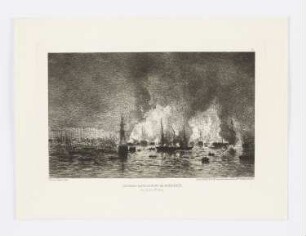 Incendie dans le port de Bordeaux. Nuit du 28 Septembre 1869