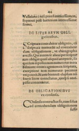De Literarum Obligationibus.
