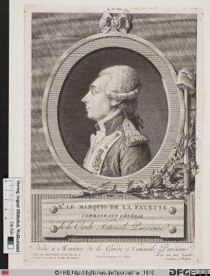Bildnis Marie-Joseph-Paul-Roch-Yves-Gilbert du Motier, marquis de La Fayette