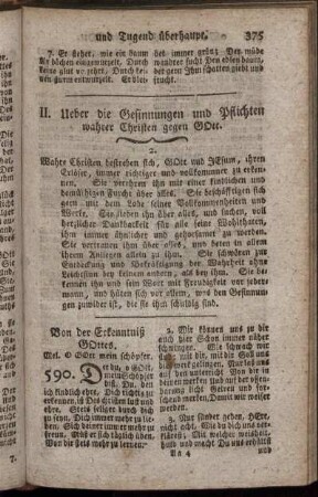 II. Ueber die Gesinnungen und Pflichten wahrer Christen gegen Gott.