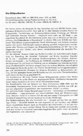 Vier Bildpostkarten