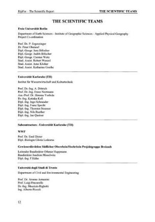The scientific teams