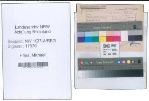 Entnazifizierung Michael Fries , geb. 00.00.0000 (Strassenwaerter)