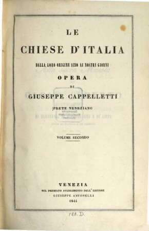 Le chiese d'Italia dalla loro origine sino ai nostri giorni, 2. (Stati pontifizii) : (Ravenna e le sue chiese suffraganee)