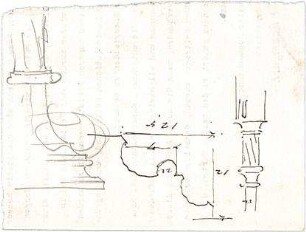 Hauberrisser, Georg von; u. a. Deutschland; Italien; Österreich; Skizzen - Säulen (Details)