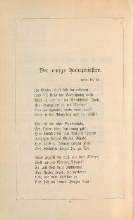 Der ewige Hohepriester