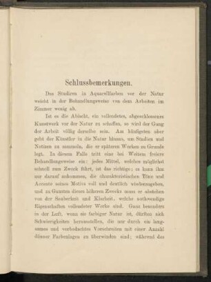 Schlussbemerkungen.