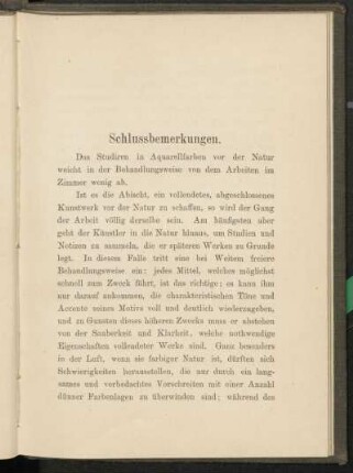 Schlussbemerkungen.