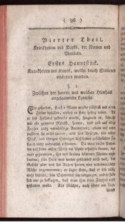 Vierter Theil. Krankheiten des Kopfes, der Nerven und Muskeln.