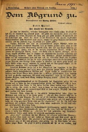 Neues Münchener Tagblatt. Romanbeilage zum Neuen Münchener Tagblatt. [1895]