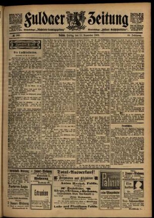 Zweite Ausgabe vom Freitag, den 13. November 1903.