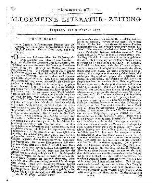 Beyträge zur Geschichte der Philosophie. St. 10. Hrsg. von G. G. Fülleborn. Jena, Leipzig: Fromann 1799