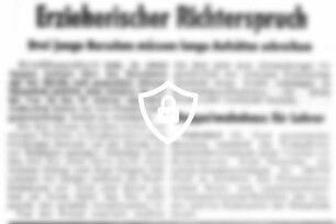Erzieherischer Richterspruch