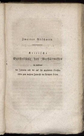 Zweiter Abschnitt. Kritische Darstellung des Verhältnisses [...]