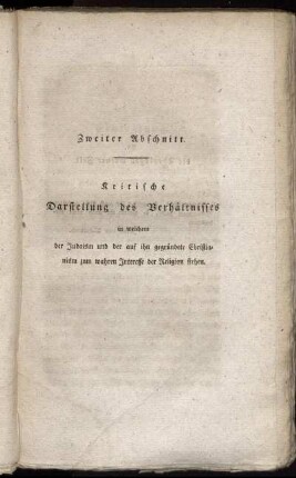 Zweiter Abschnitt. Kritische Darstellung des Verhältnisses [...]