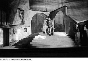 Szenen aus der Oper "Simone Boccanegra" von Giuseppe Verdi an der Städtischen Oper (heute Deutsche Oper) Berlin