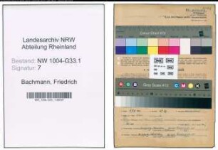 Entnazifizierung Friedrich Bachmann , geb. 21.07.1899 (Lehrer)