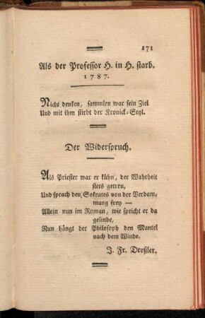 Der Widerspruch.