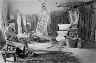 Korbmacherhandwerk, Werkstatt, Leipzig, 1952