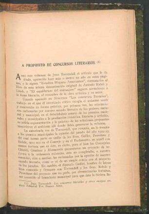 A propósito de concursos literarios