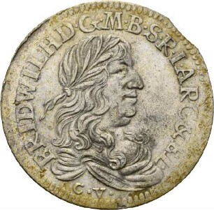 Dritteltaler des Kurfürsten Friedrich Wilhelm von Brandenburg, 1672
