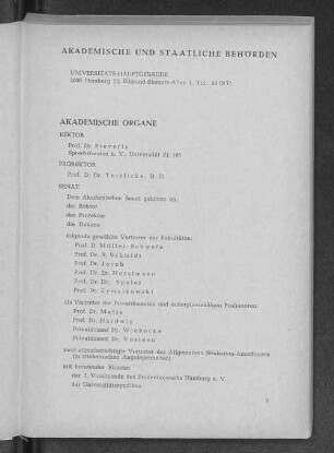 Akademische und Staatliche Behörden