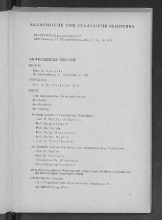 Akademische und Staatliche Behörden