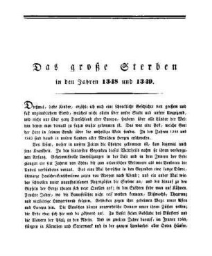 ¬Das¬ große Sterben in den Jahren 1348 und 1349