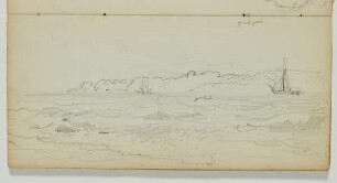 Steilküste und Segelboote