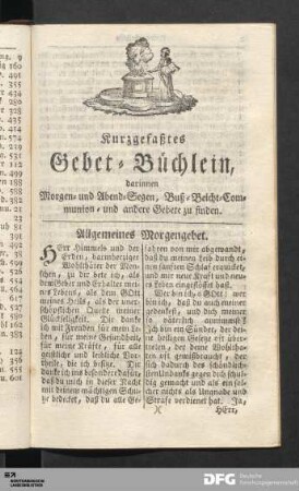 Kurzgefaßtes Gebet-Büchlein [...].