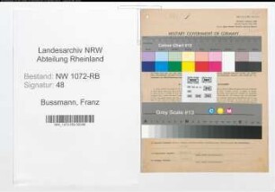 Entnazifizierung Franz Bussmann , geb. 11.06.1909 (Ingenieur)