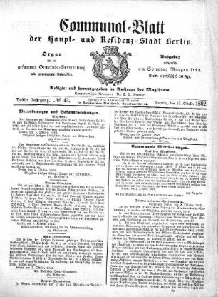 No. 43: No. 43, 12.Oktober 1862