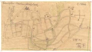 Fischer, Theodor; Kempten / Allgäu (Bayern); Generalbaulinienplan - Lageplan