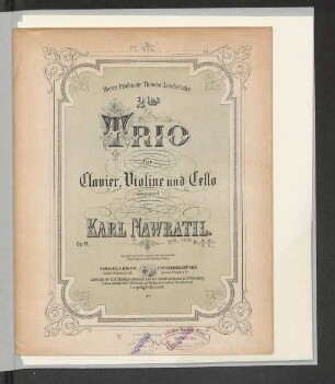 2tes trio für Klavier, Violine und Cello : op. 11