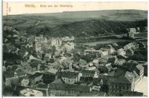 Weida. Blick von der Osterburg auf die Altstadt