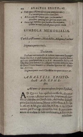 Analysis Epistolæ Ad Ephesios.