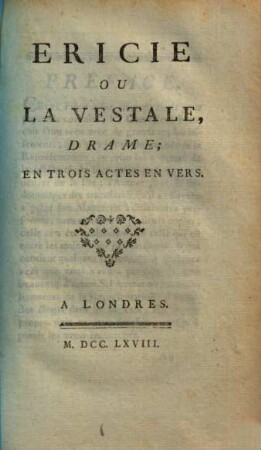 Ericie ou la Vestale