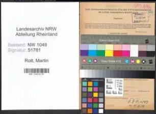 Entnazifizierung Martin Rott , geb. 05.09.1910 (Techniker)