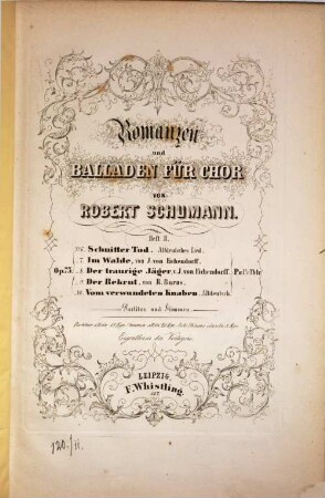 Romanzen und Balladen : für Chor, 2. op. 75