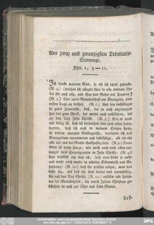 Am zwey und zwanzigsten Trinitatis-Sonntage. Phil. 1, 3-11.