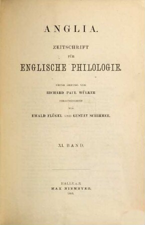 Anglia : journal of English philology. 11. 1889